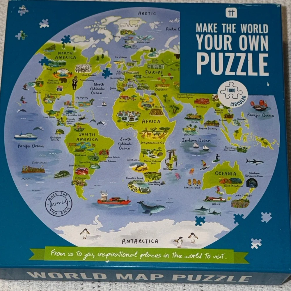 World Map Circular Puzzle - Talking Tables NEW Sealed